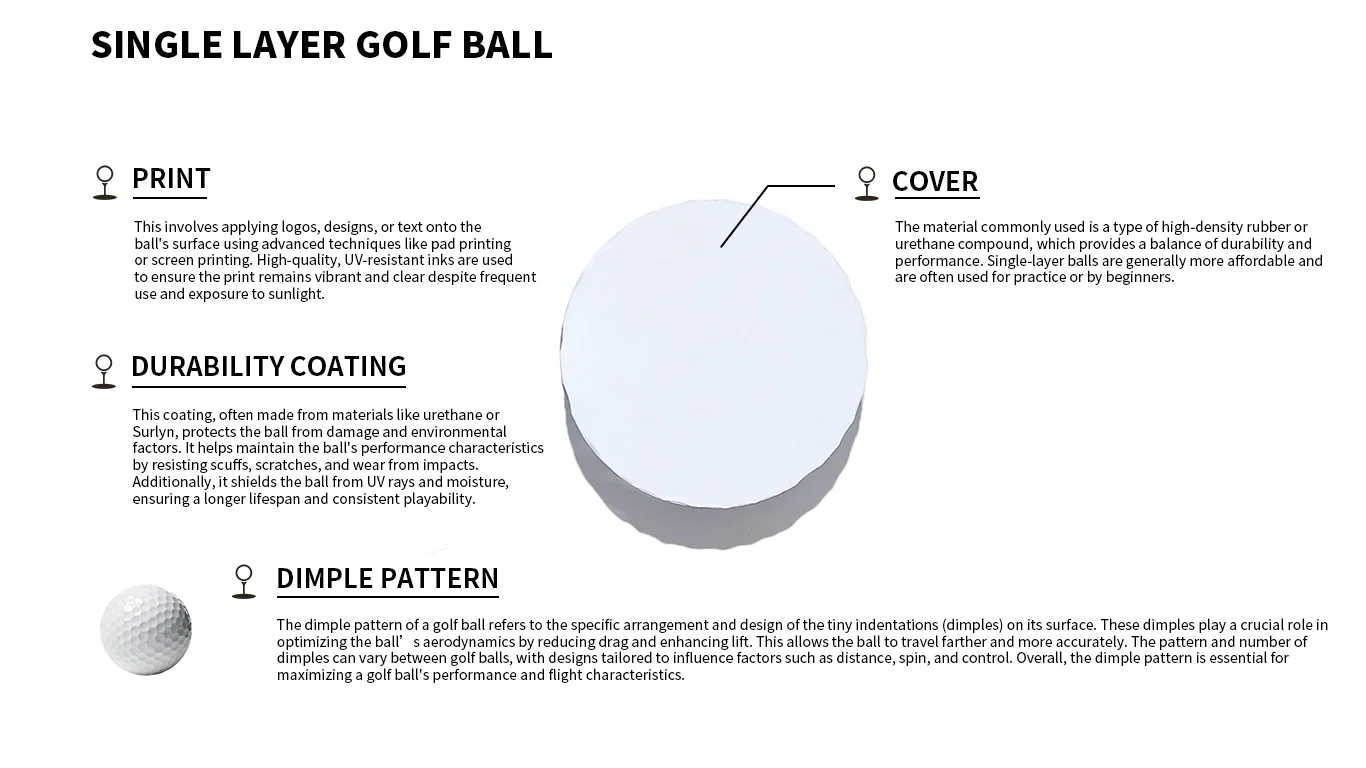 Single Piece Practice Golf Ball Angle 3